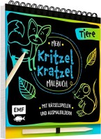 Mein Kritzel-Kratzel-Malbuch - Tiere, mit Holzstift, Kreativ-Buch